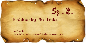 Szádeczky Melinda névjegykártya